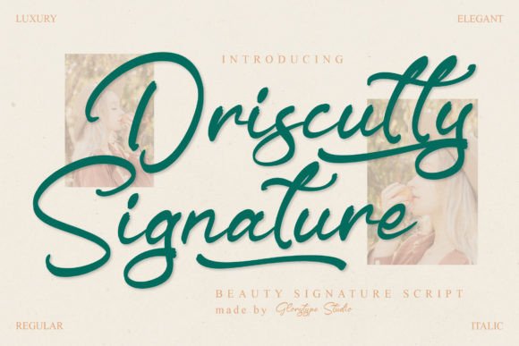 Driscutty: A Script Handwritten Font for Editorial Design and Branding