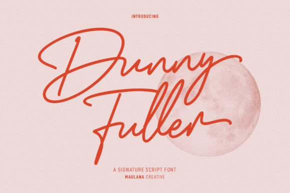 Dunny Fuller: A Script Handwritten Font for Luxurious Branding