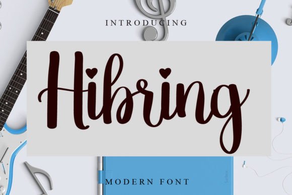 Hibring: A Script Handwritten Font for Editorial Design and Brand Identity