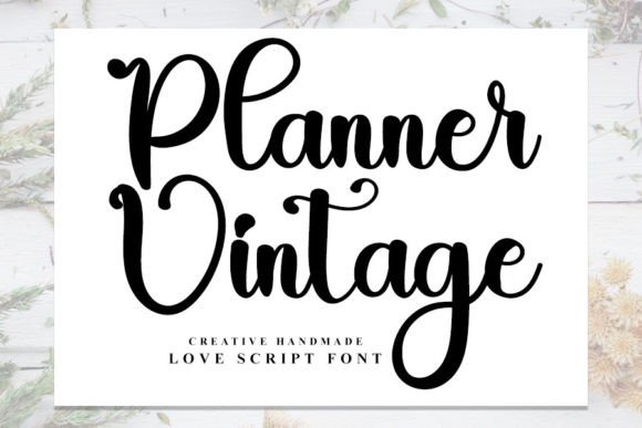 Planner Vintage: A Timeless Script Font for Handmade Creators