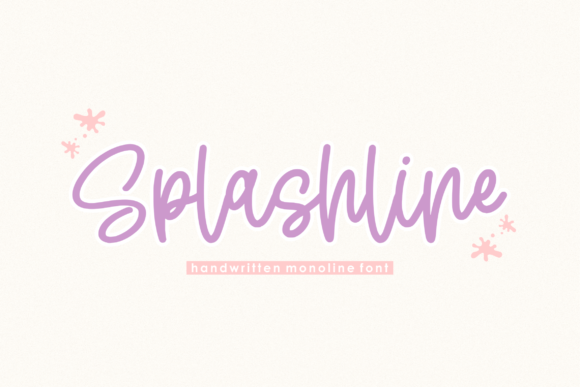 Splashline: A Script Handwritten Font for Creative Crafters