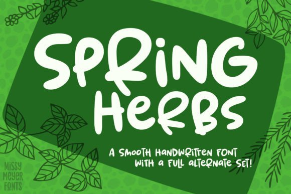 Spring Herbs: A Whimsical Script Font for Creative Branding
