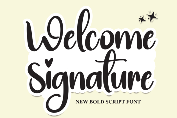 Welcome Signature: A Script Handwritten Font for Editorial Design